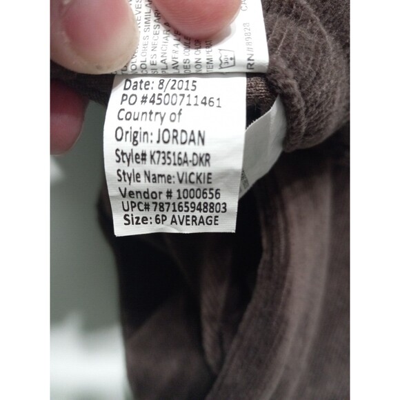 Corduroy Look Gloria Vanderbilt Size 6P Vickie Medium Rise Skinny Dark Brown - Picture 9 of 9